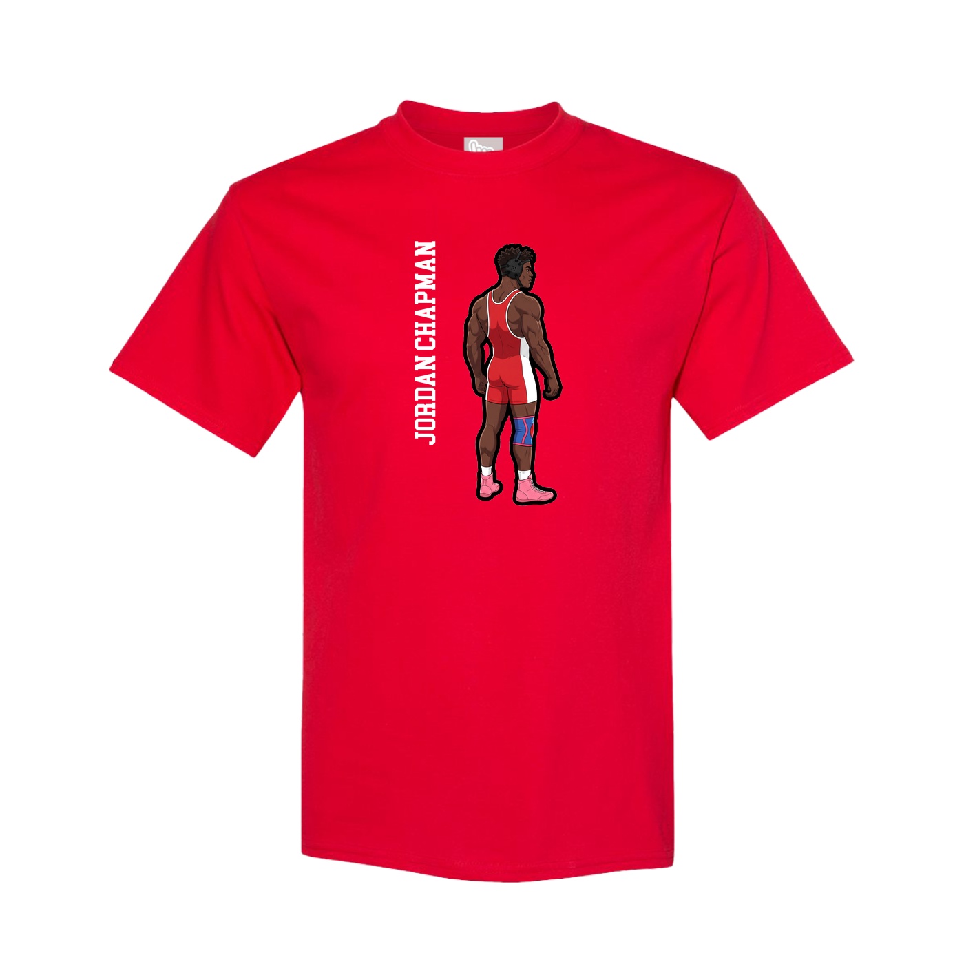 Youth Tee — Name Vertical in Red