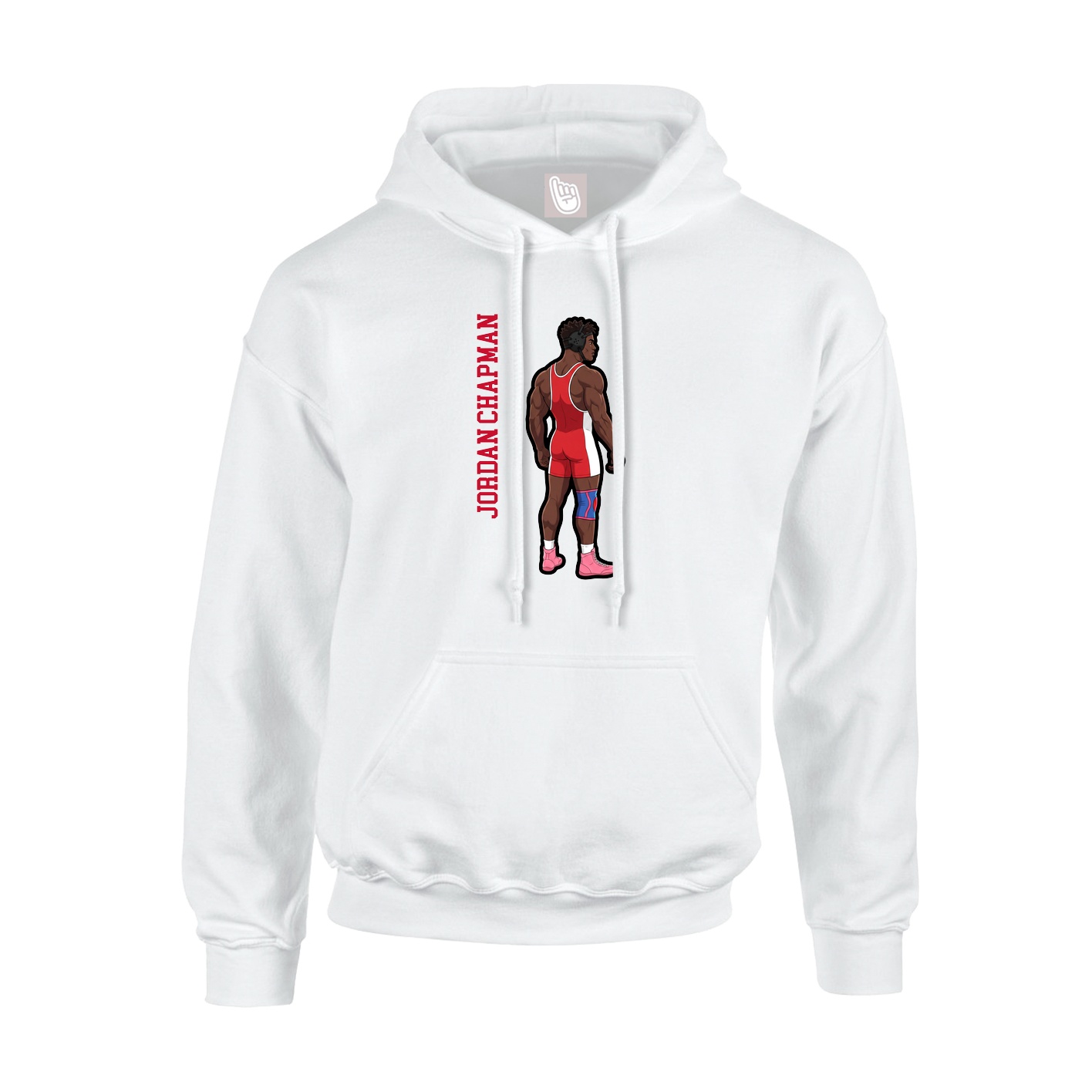 Youth Hoodie — Name Vertical in White