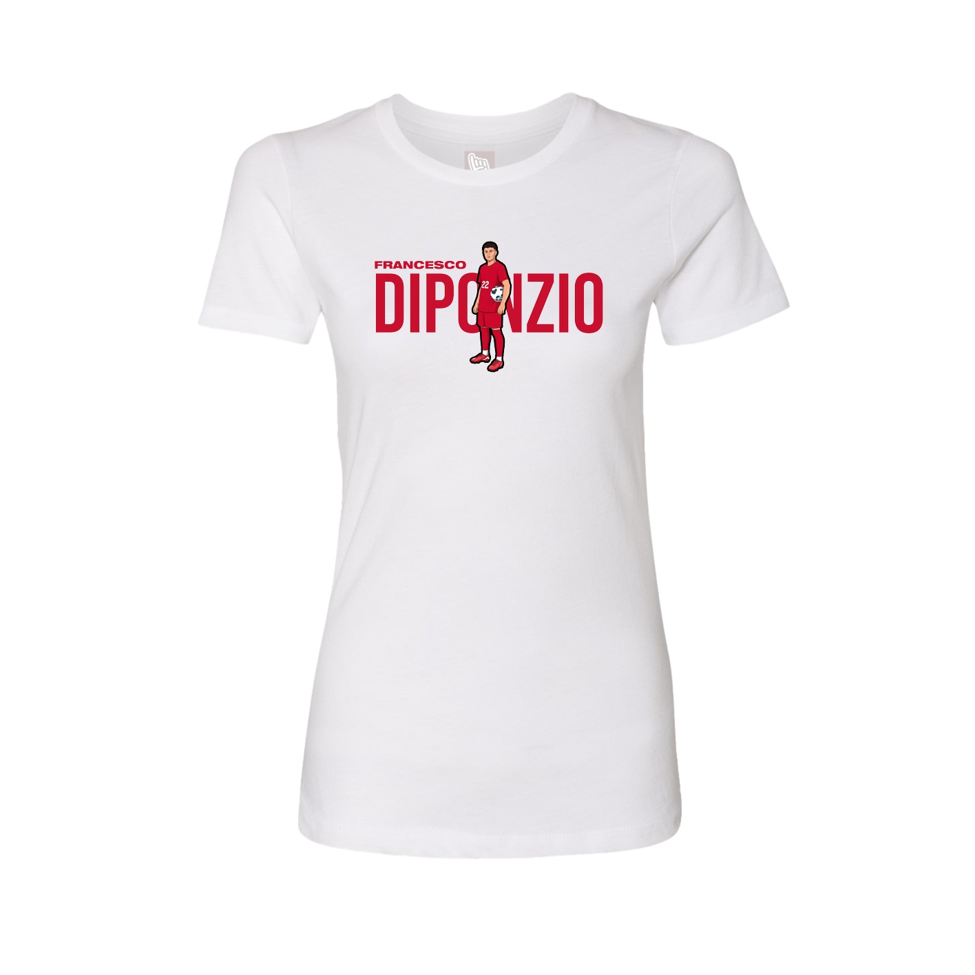 Womens Tee — Player Name in White