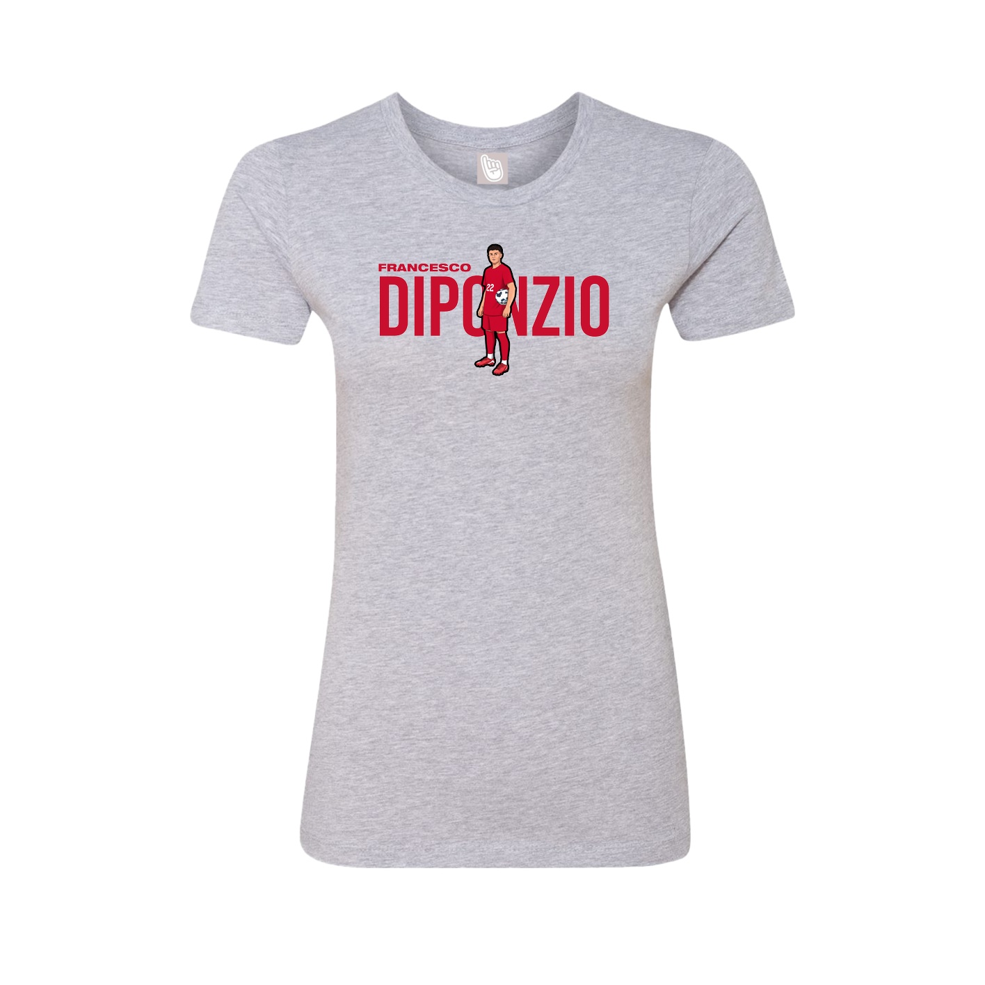 Womens Tee — Player Name in Grey