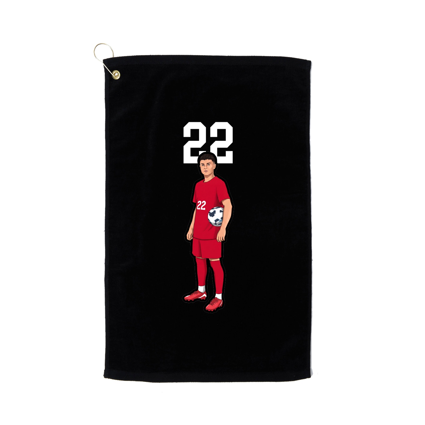 Golf Towel — Number Top in Black