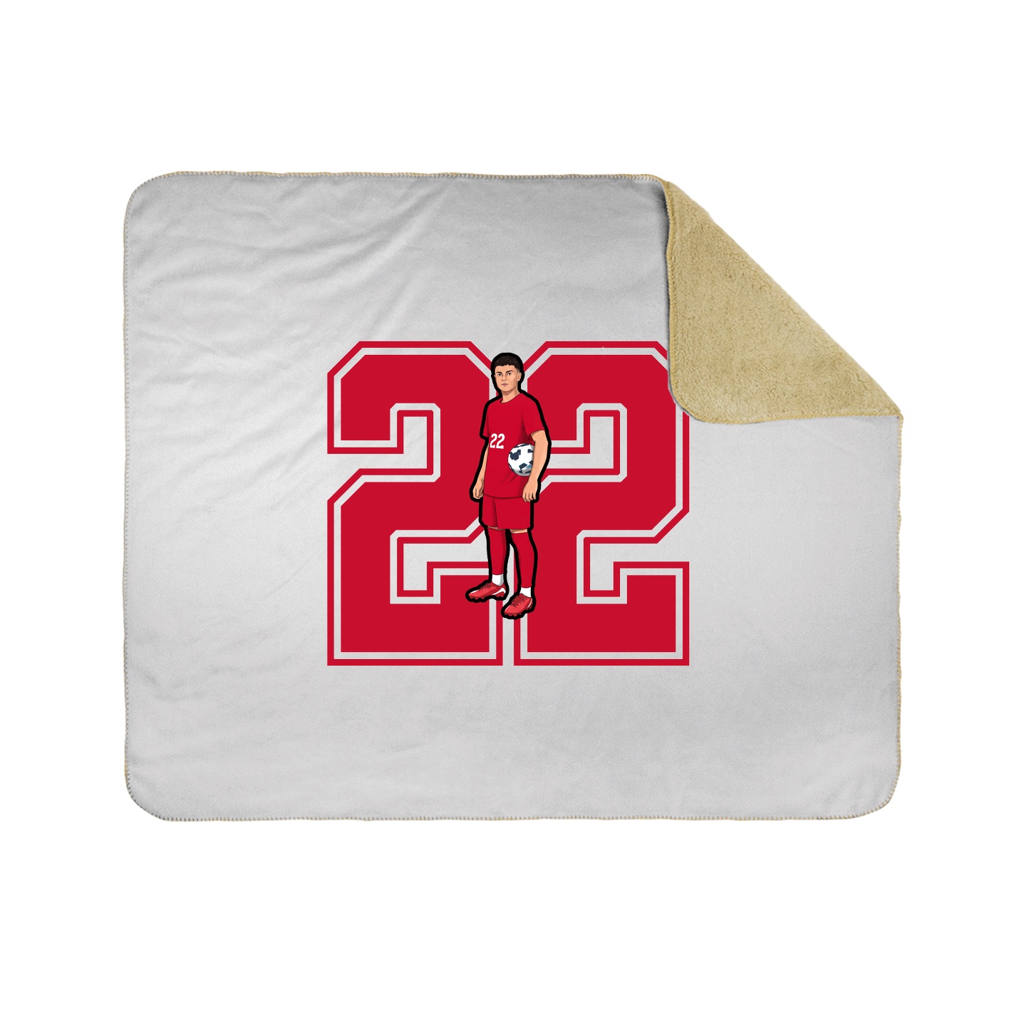 Throw Blanket — Number in White