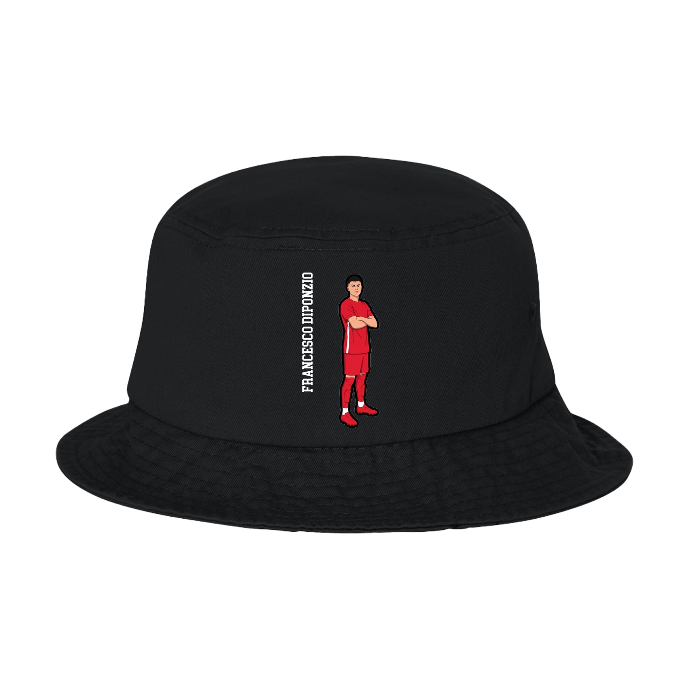 Bucket Cap — Name Vertical in Black