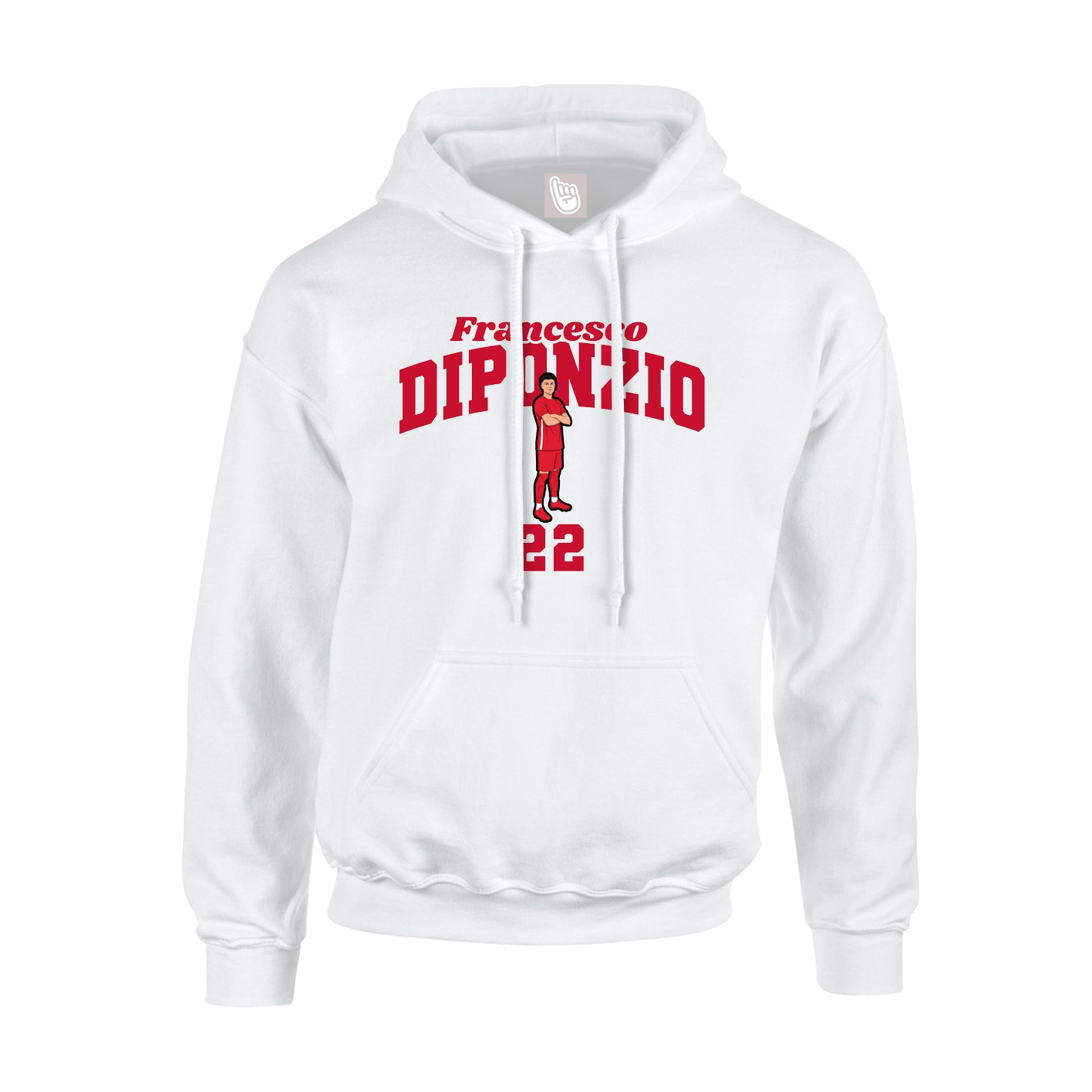 Youth Hoodie — Signature Arch in White