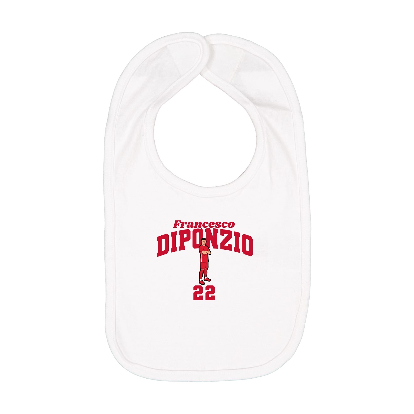 Infant Bib — Signature Arch in White