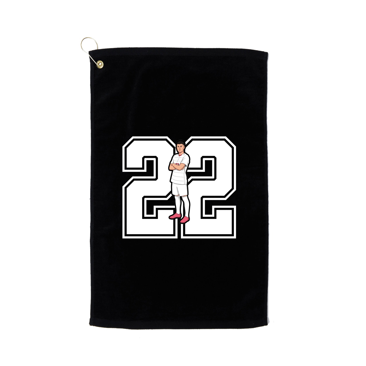 Golf Towel — Number in Black