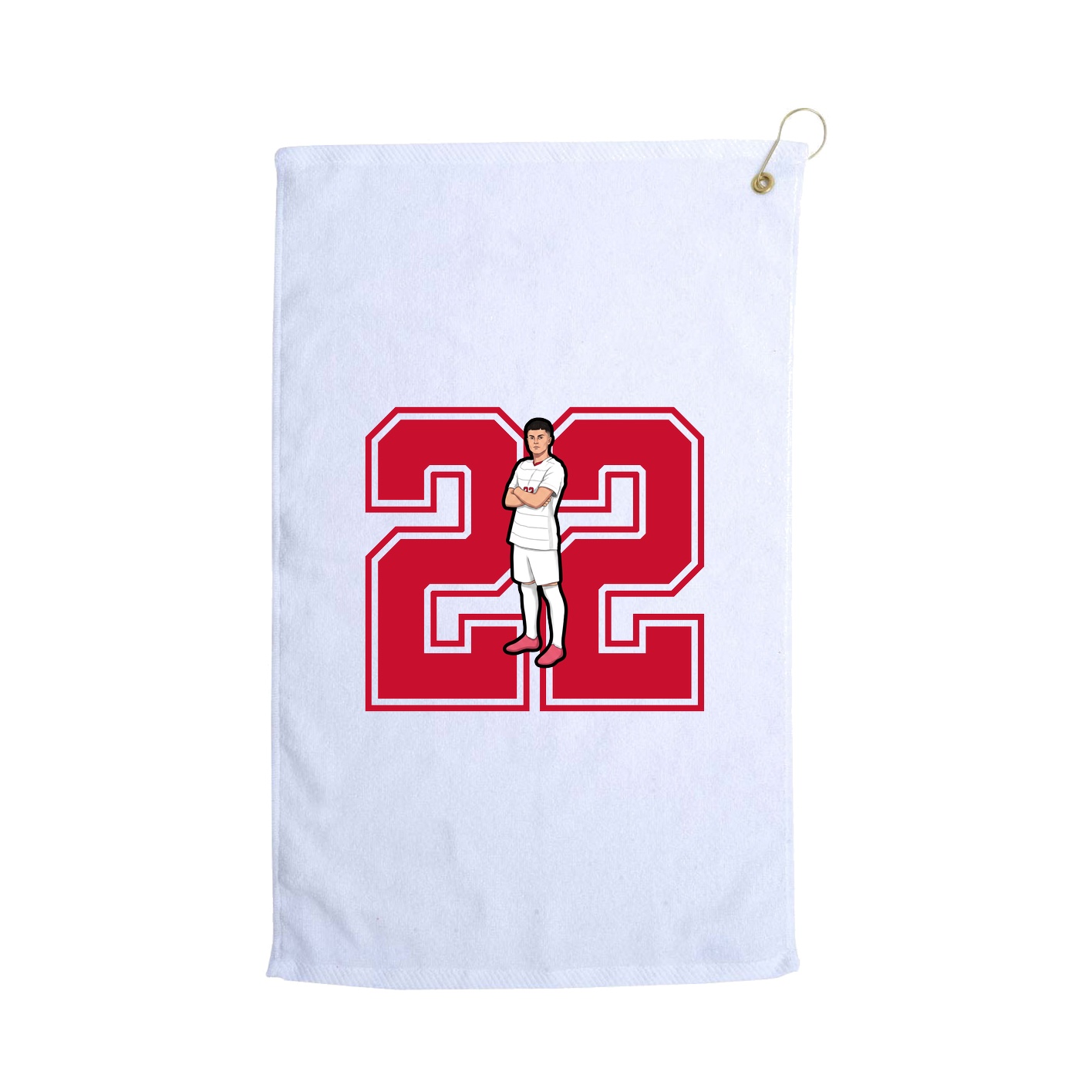 Golf Towel — Number in White