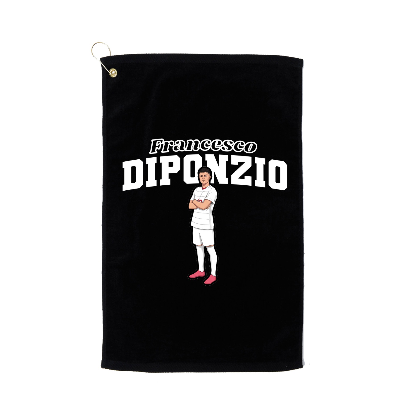 Golf Towel — Name Arch in Black