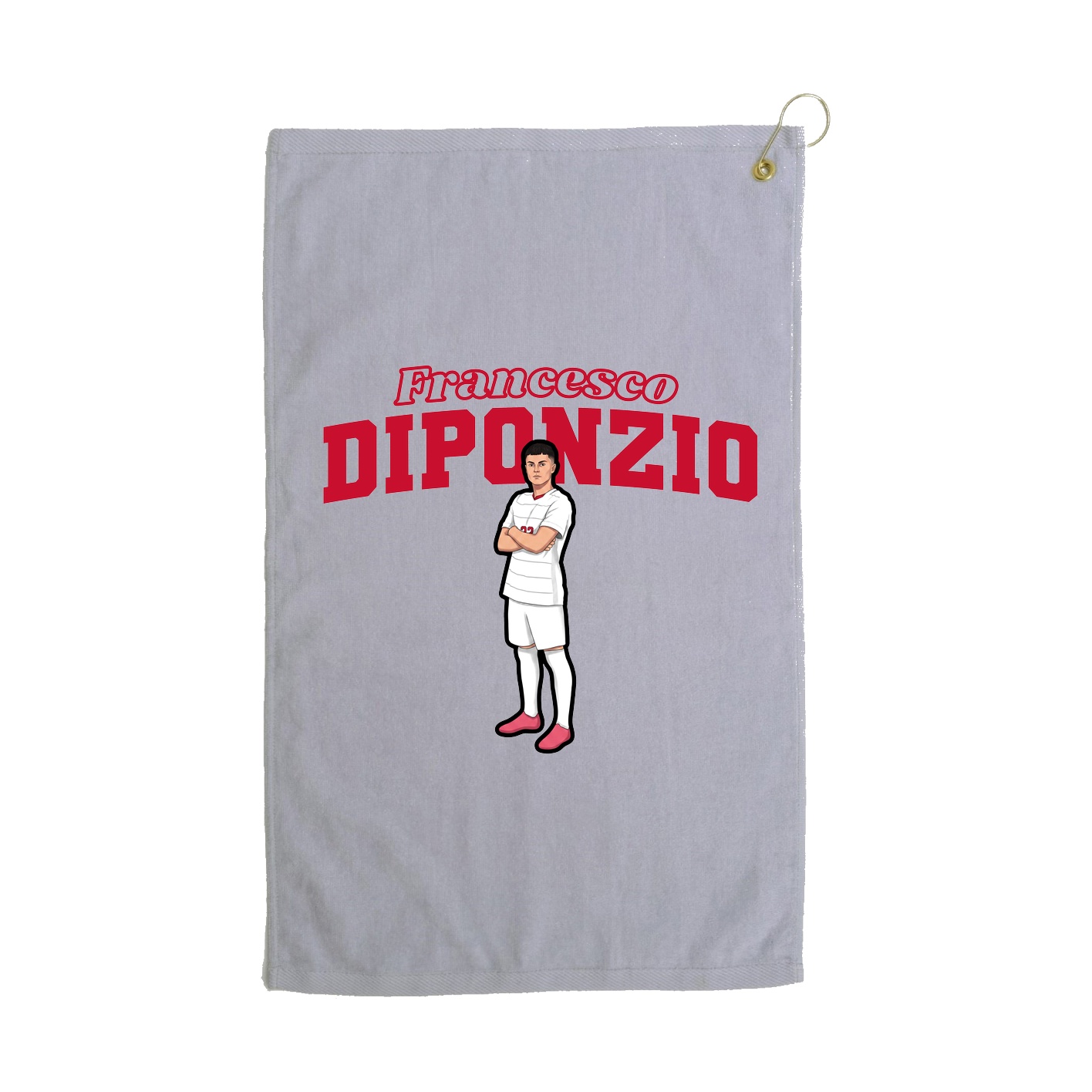 Golf Towel — Name Arch in Grey