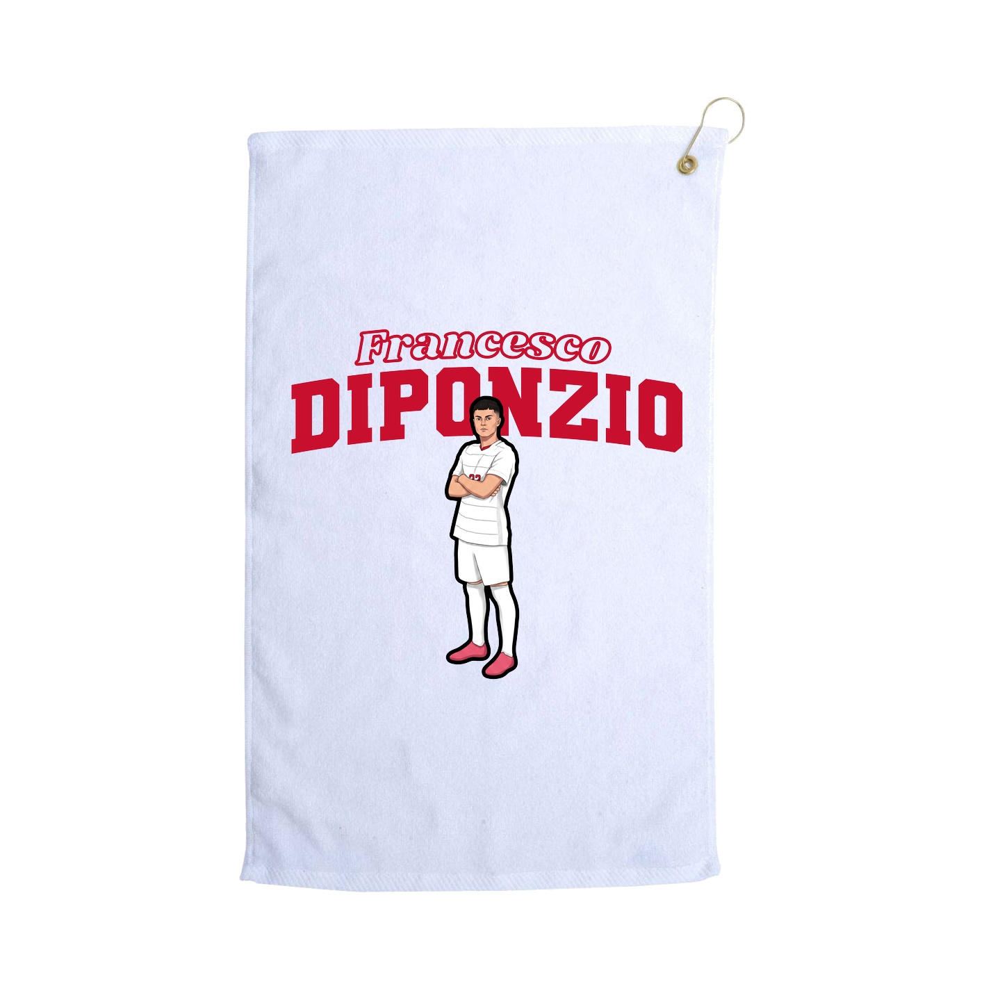 Golf Towel — Name Arch in White