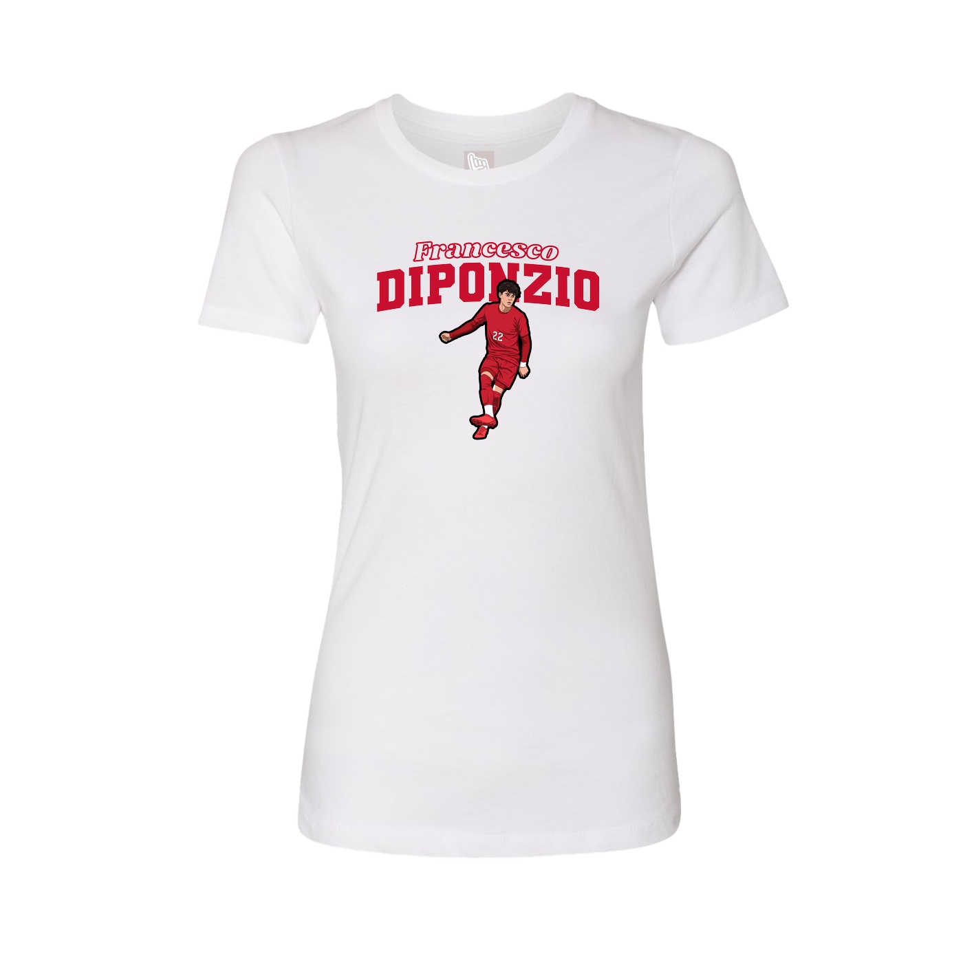 Womens Tee — Name Arch in White