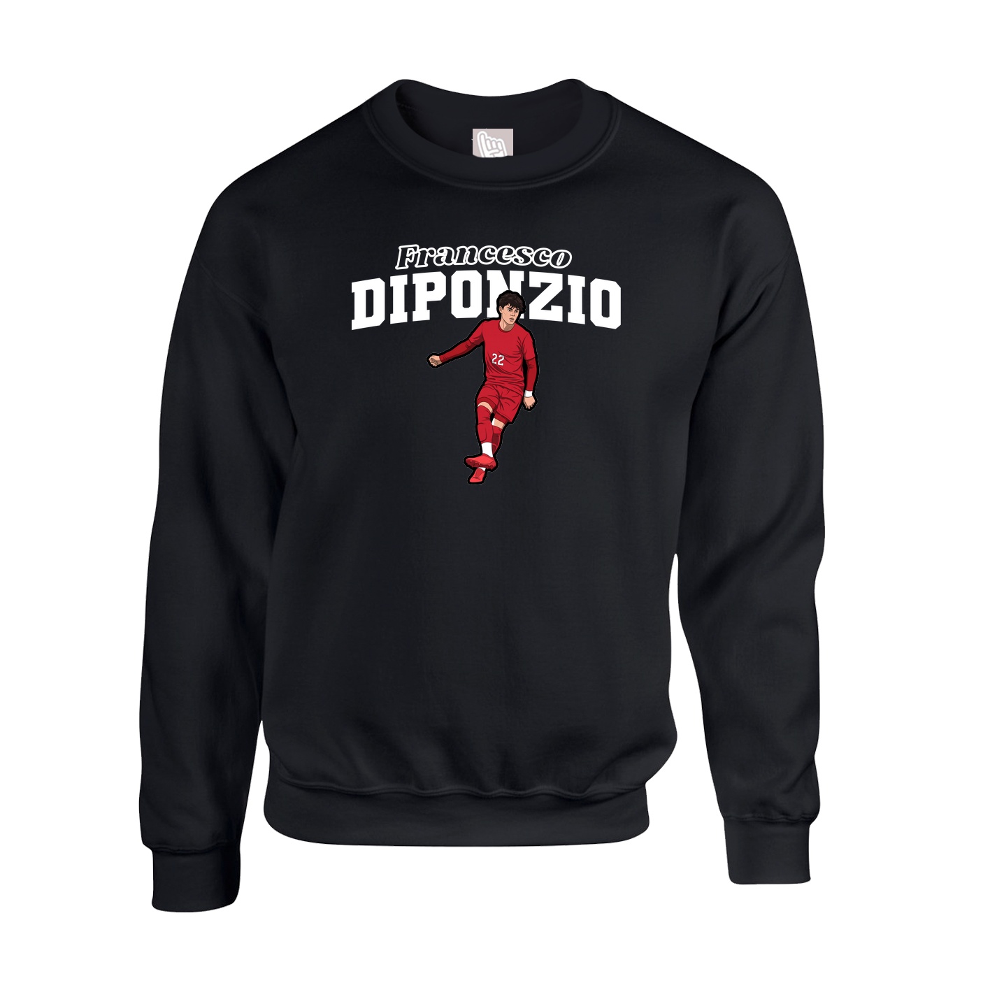 Fleece Crew — Name Arch in Black