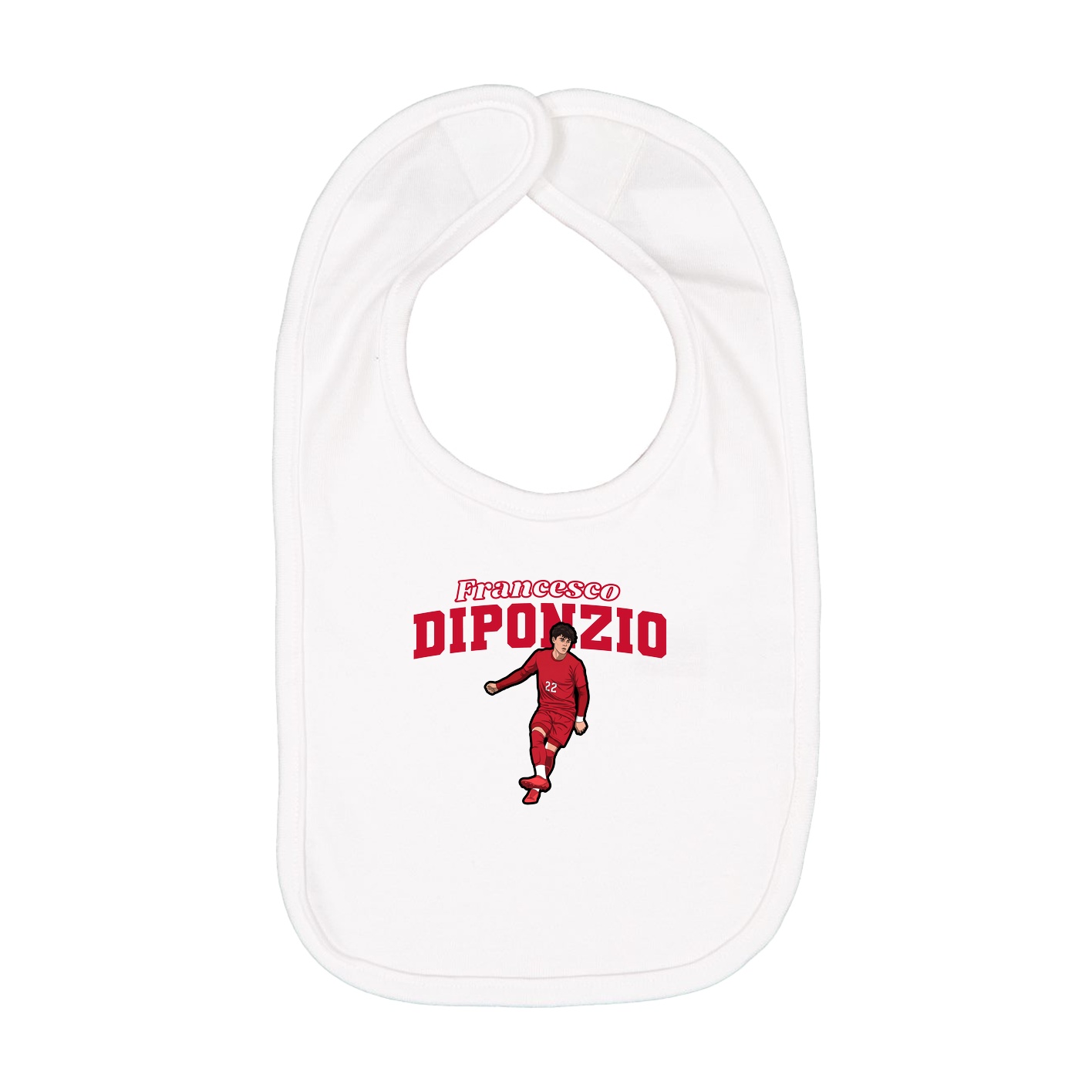 Infant Bib — Name Arch in White