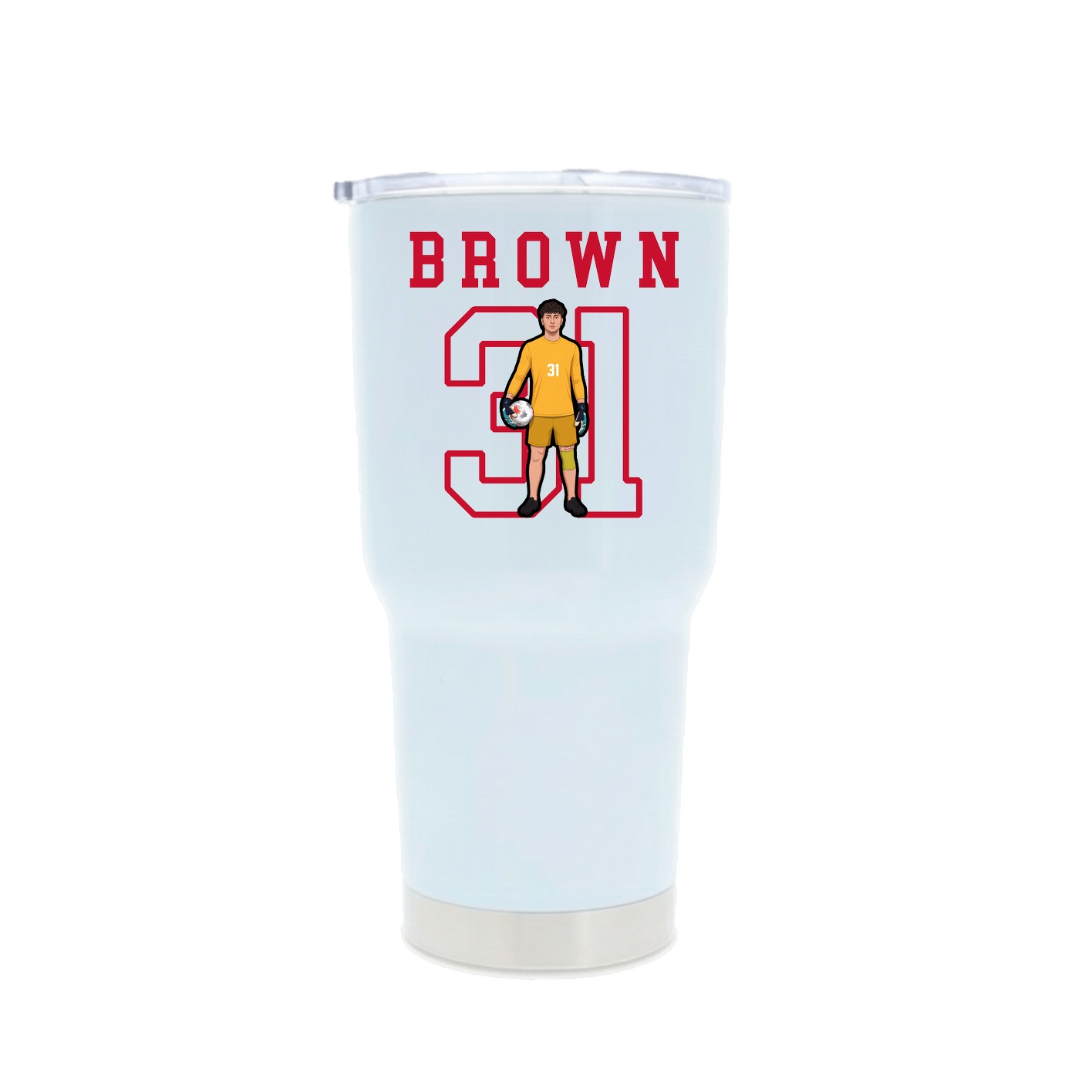 30oz Stainless Steel Tumbler — Shirsey in White