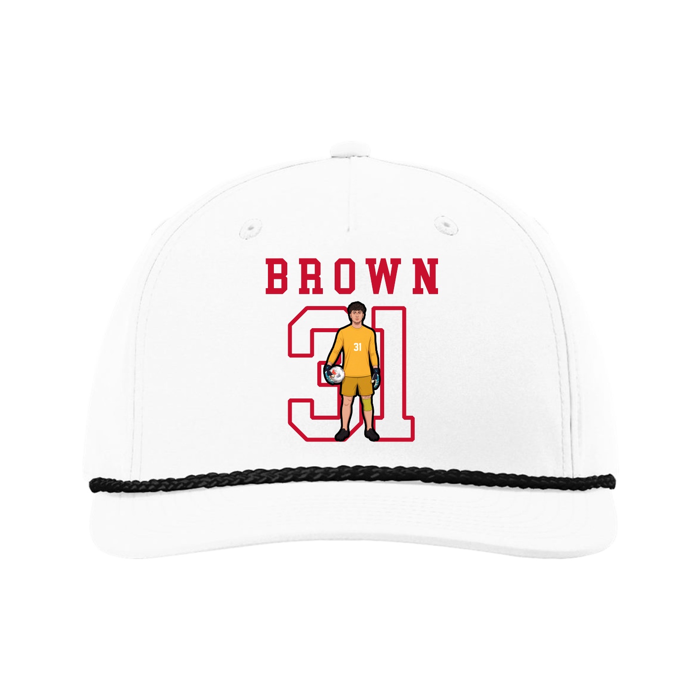 Five-Panel Classic Rope Cap — Shirsey in White