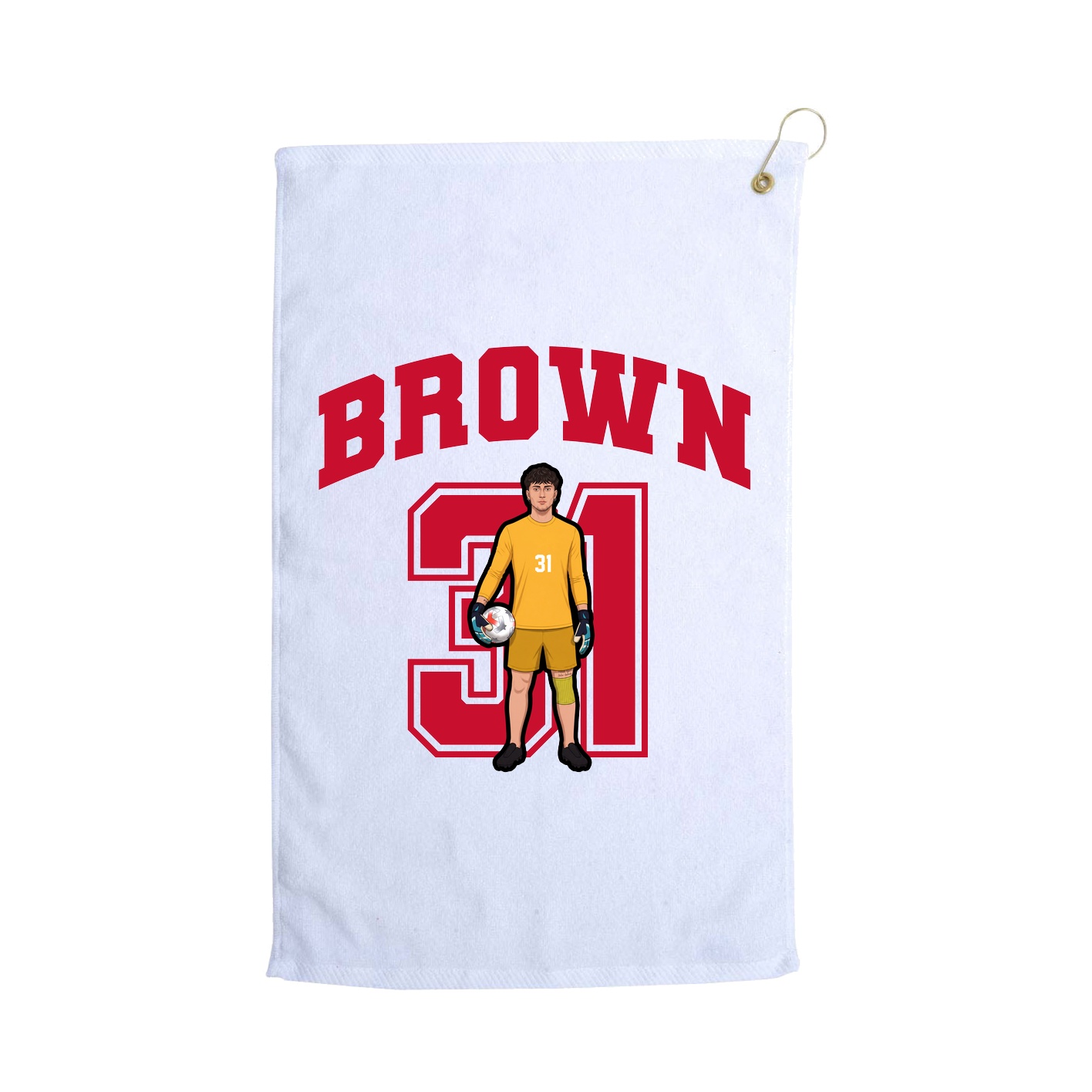 Golf Towel — Number in White