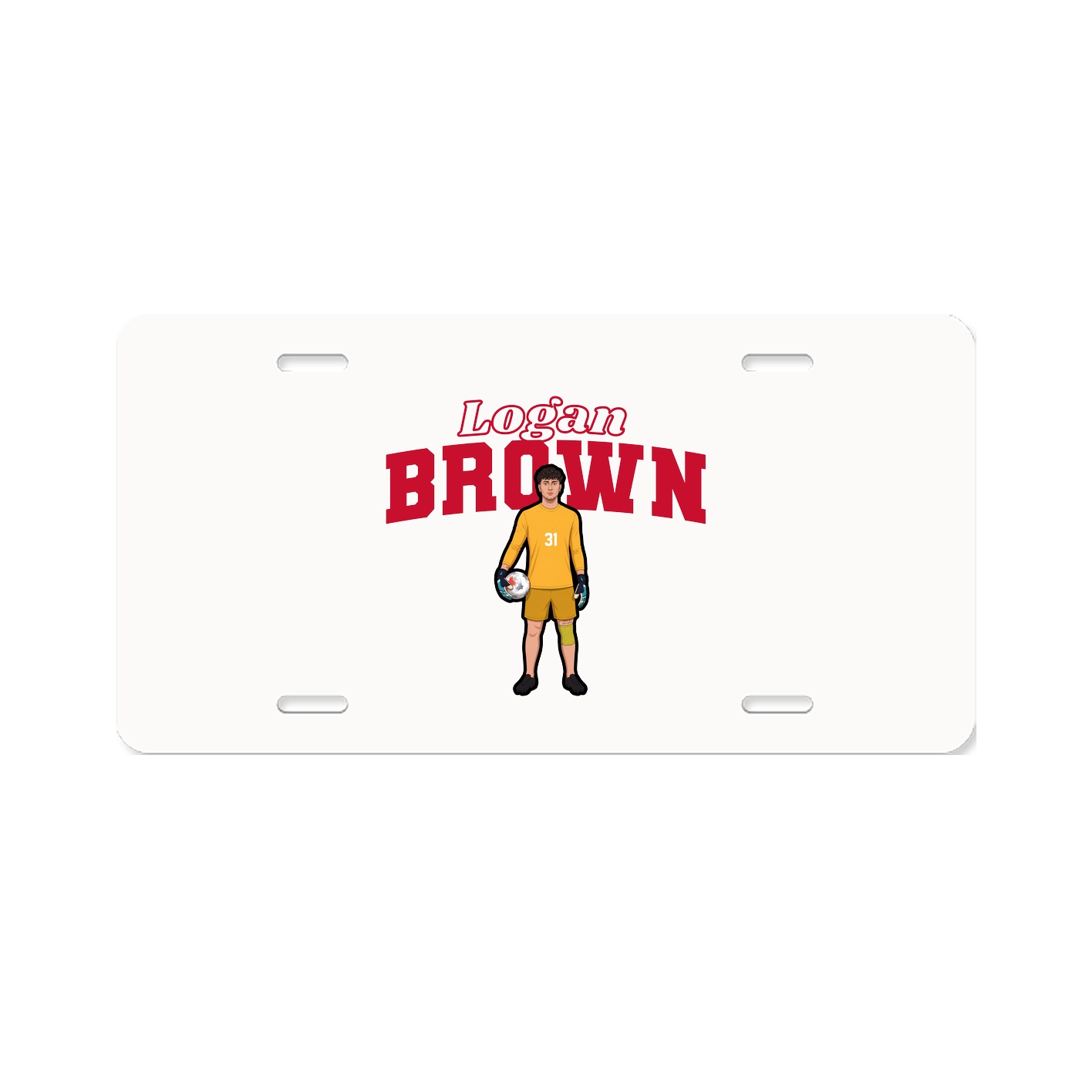 License Plate — Name Arch in Classic