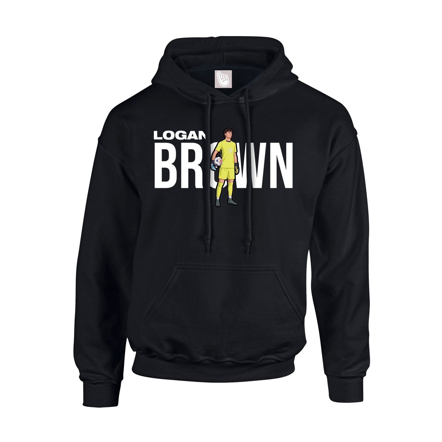Hoodie — Player Name in Black