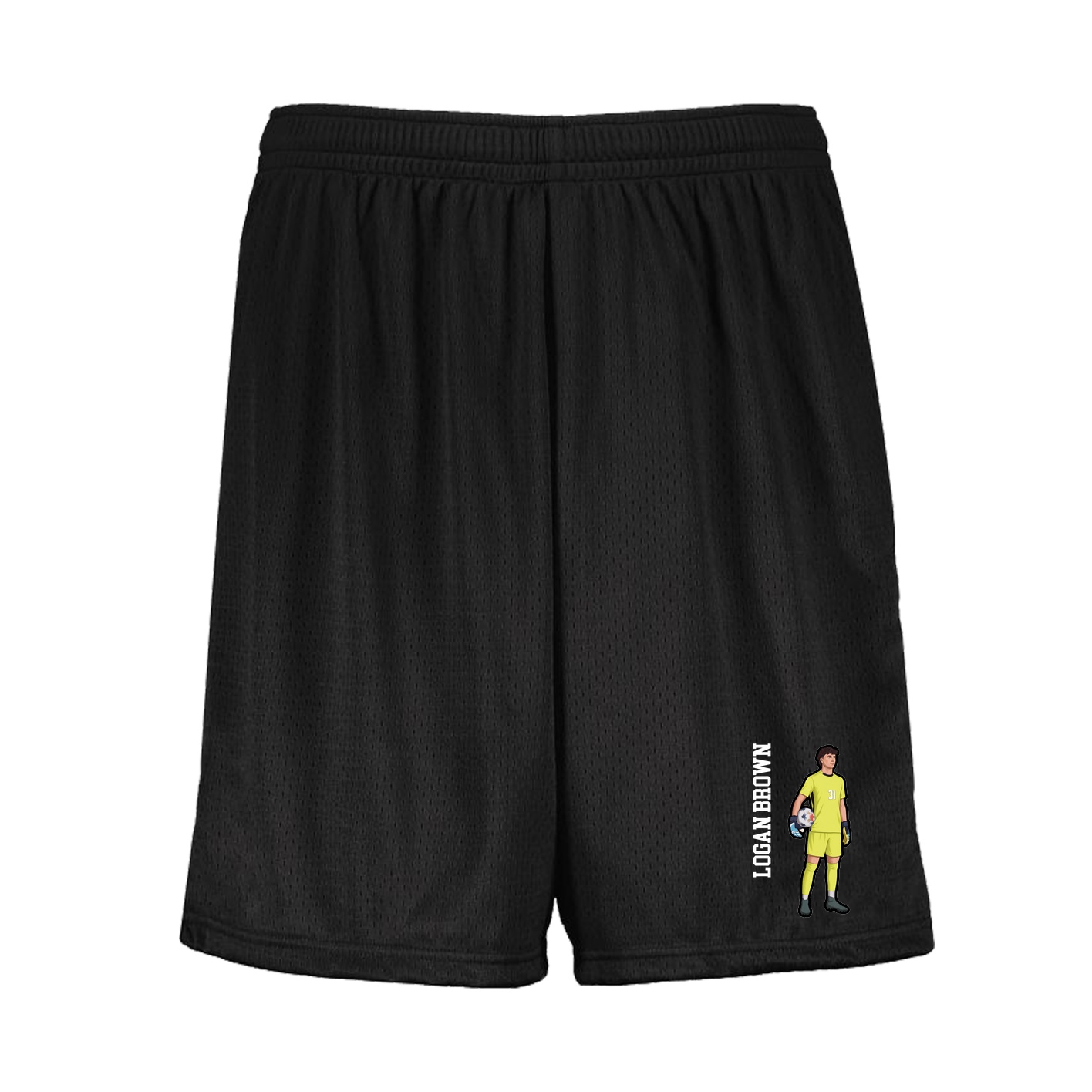 Shorts — Name Vertical in Black
