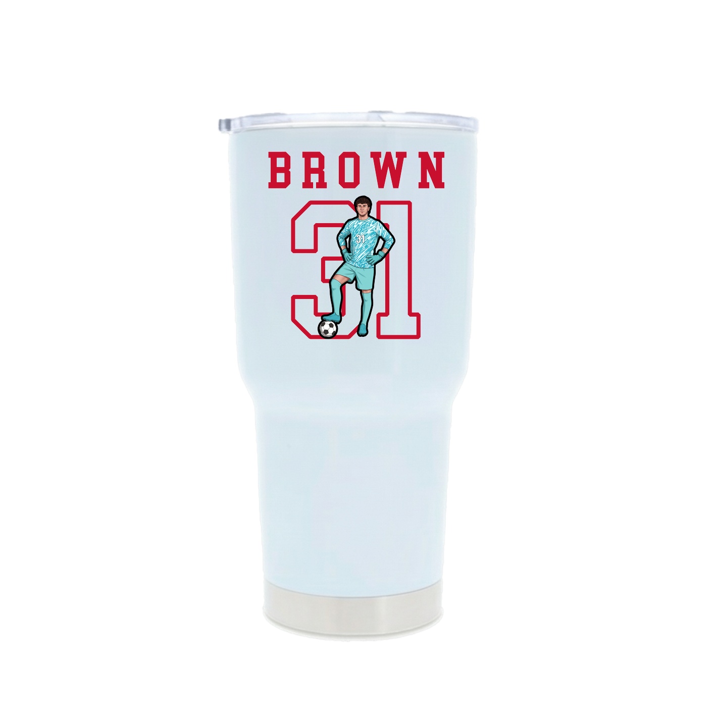 30oz Stainless Steel Tumbler — Shirsey in White