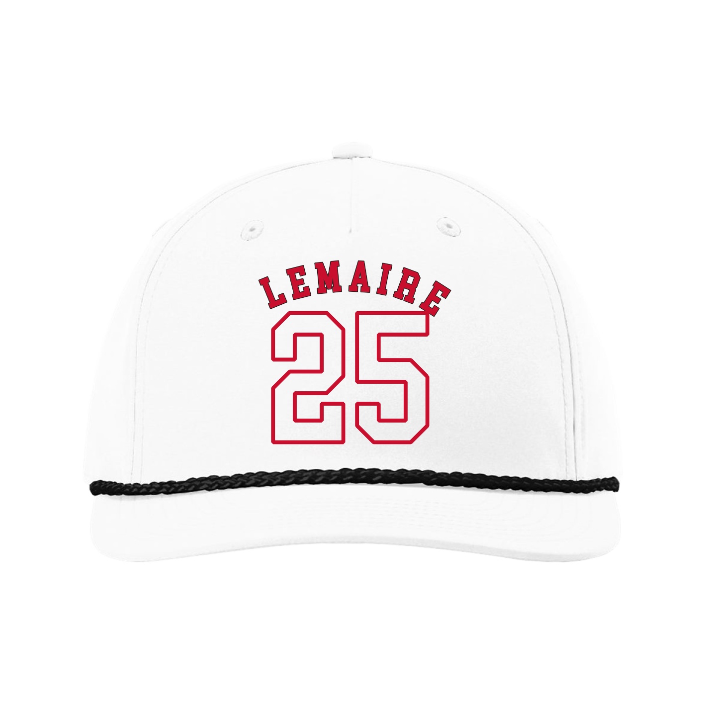 Five-Panel Classic Rope Cap — Shirsey Arch in White