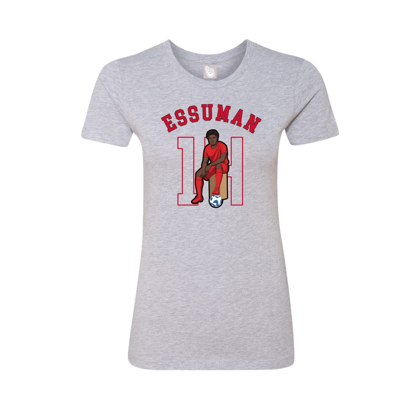Fitted Women's Tee — Shirsey Arch in Grey