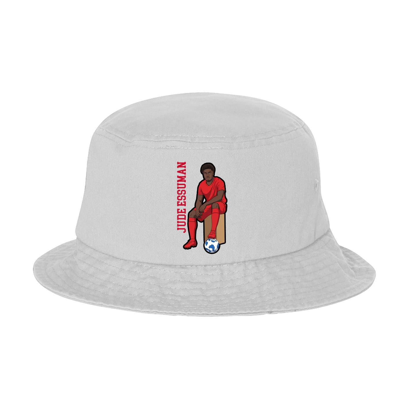Bucket Cap — Name Vertical in White