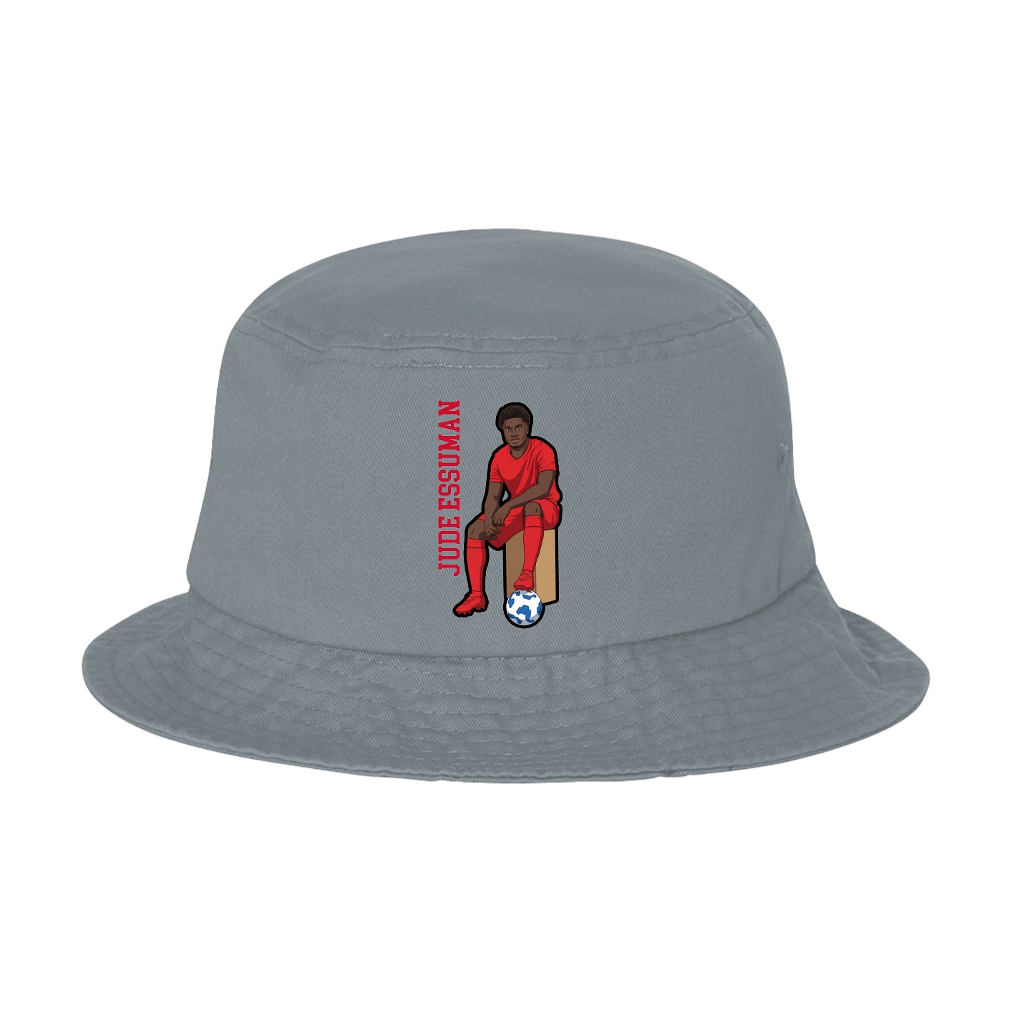 Bucket Cap — Name Vertical in Grey