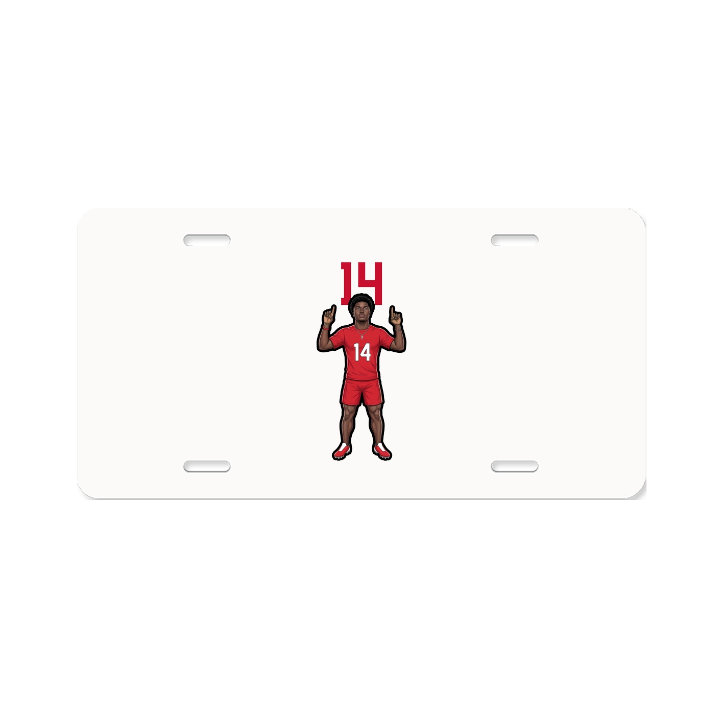 License Plate — Number Top in Classic