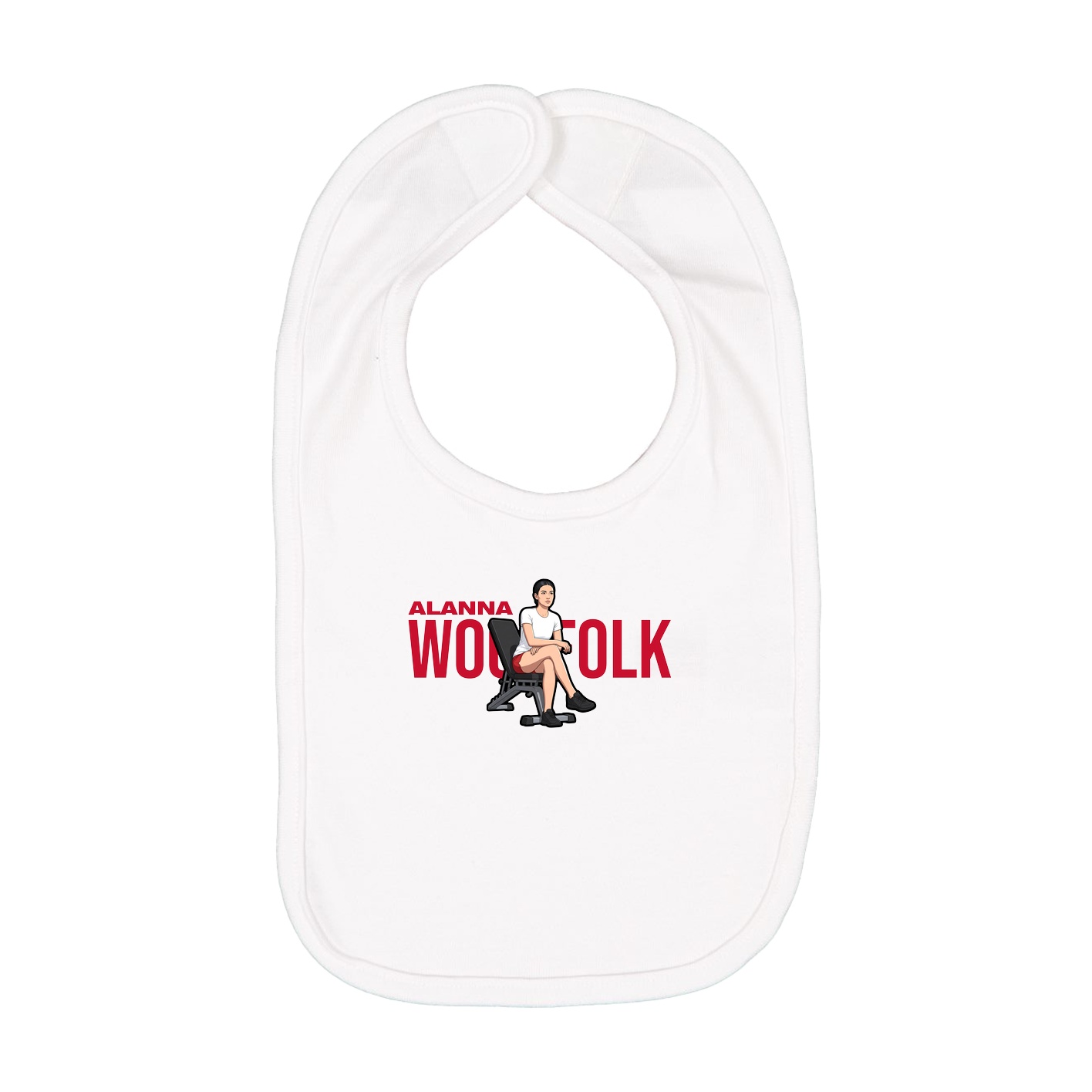 Infant Bib — Player Name in White