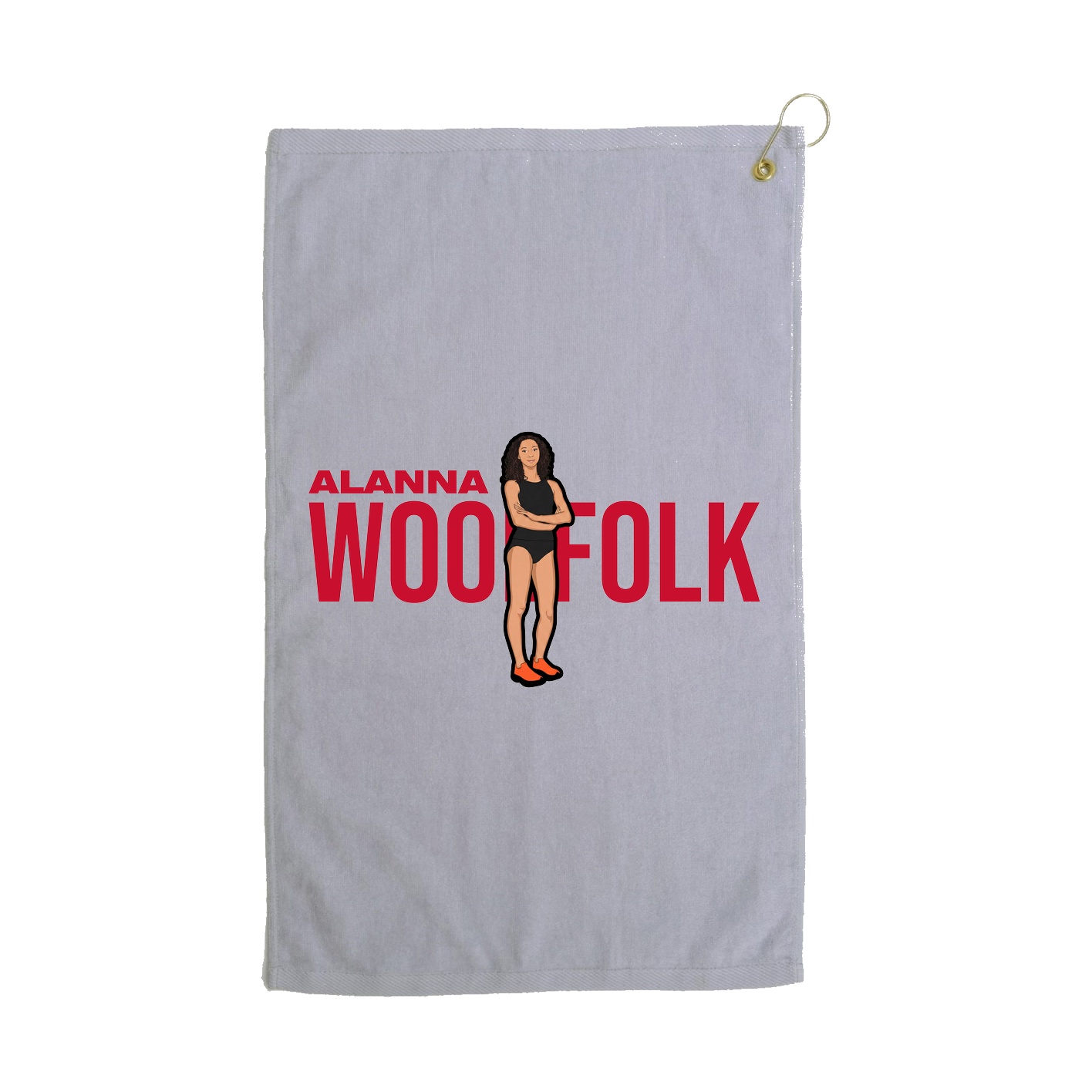 Golf Towel — Player Name in Grey