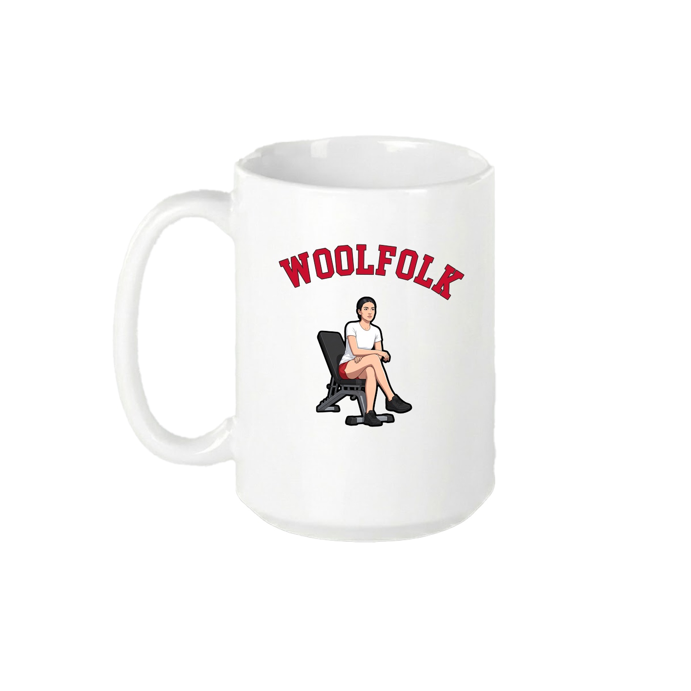 15oz Coffee Mug — Shirsey Arch in White