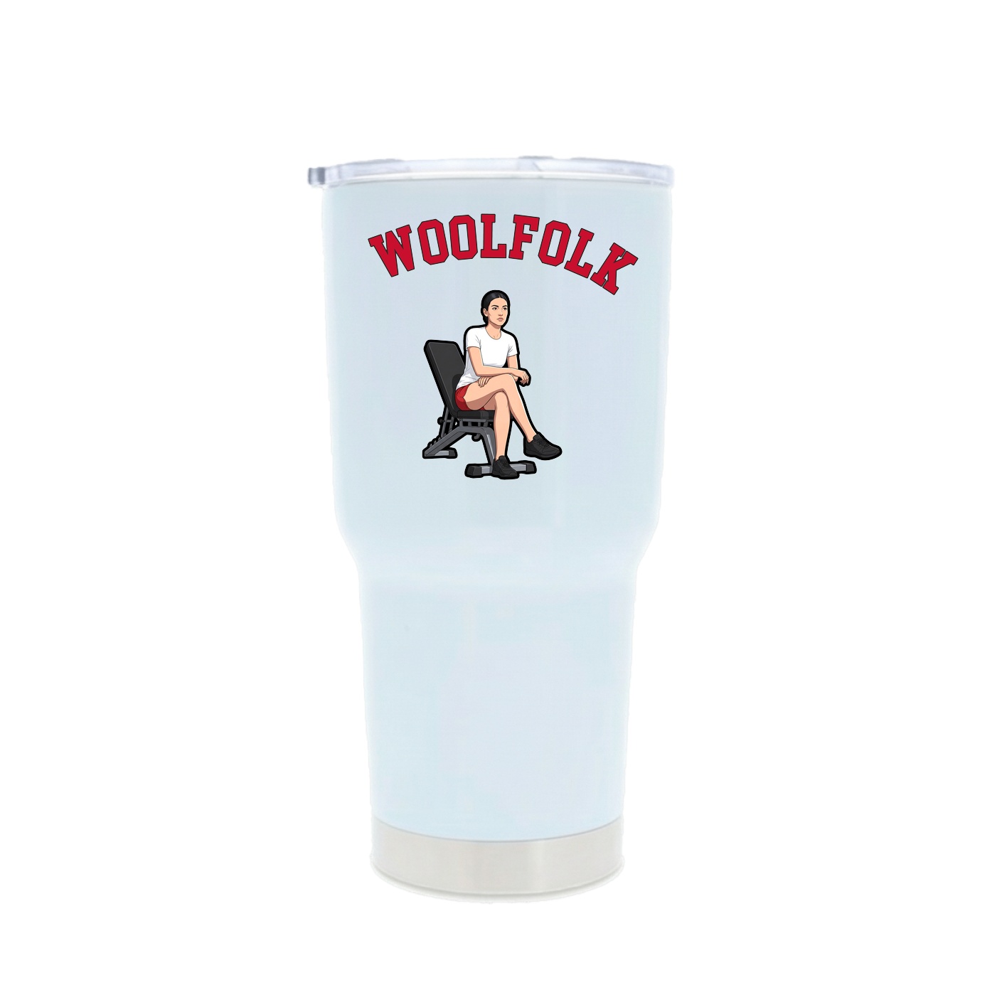 30oz Stainless Steel Tumbler — Shirsey Arch in White