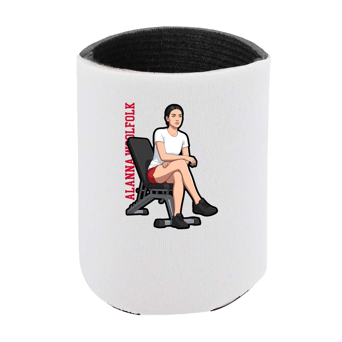 Can Holder — Name Vertical in White