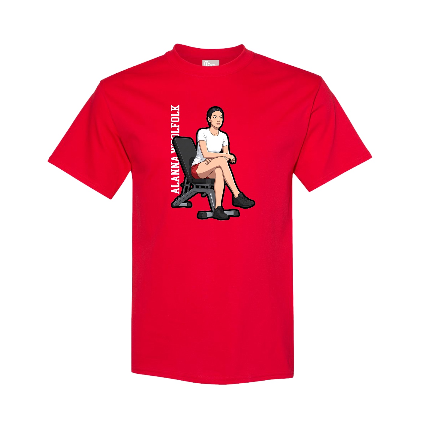 Youth Tee — Name Vertical in Red