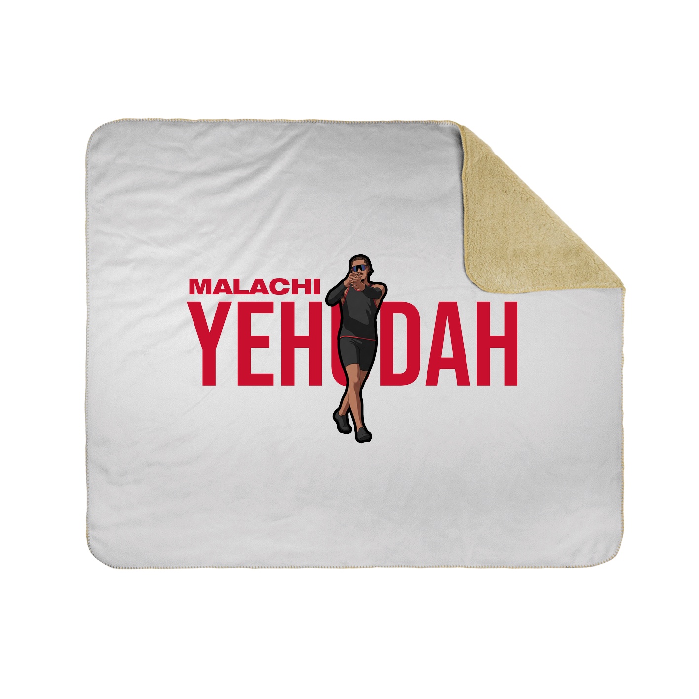 Throw Blanket — Player Name in White