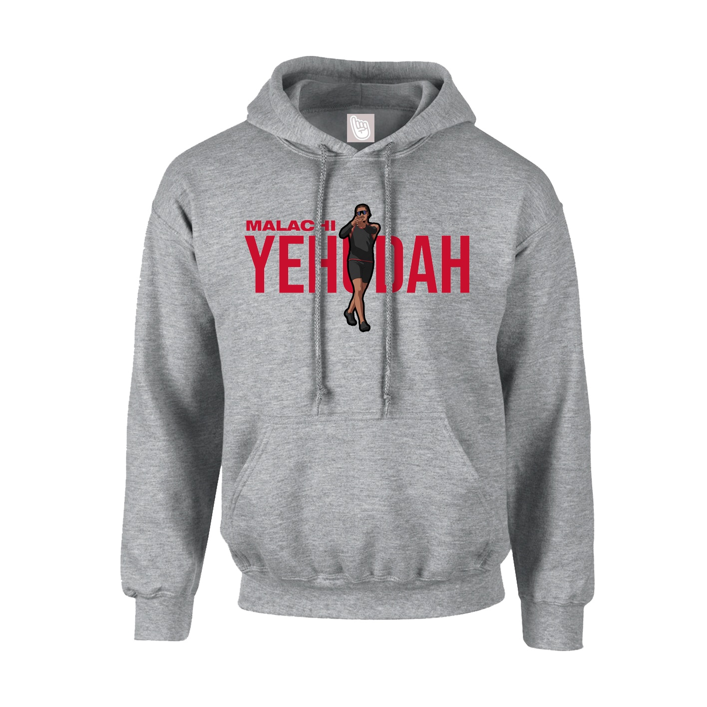 Youth Hoodie — Player Name in Grey