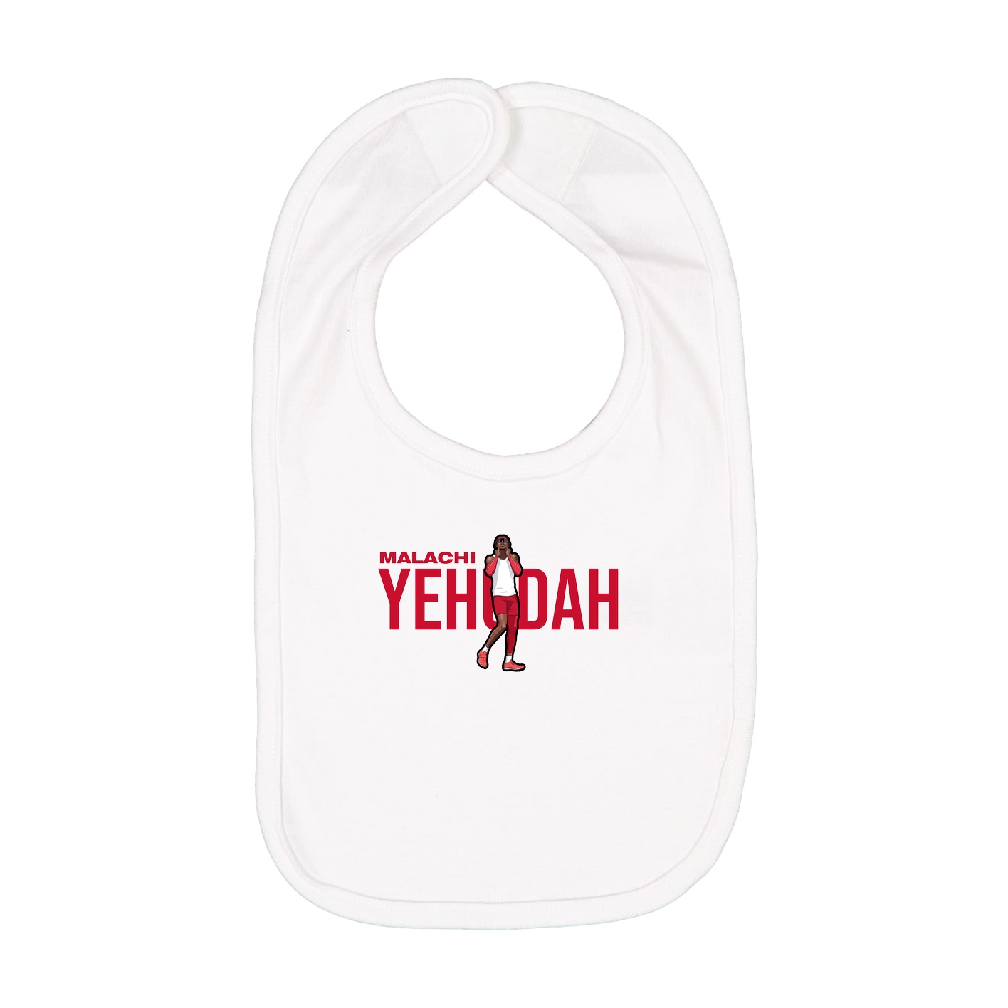Infant Bib — Player Name in White