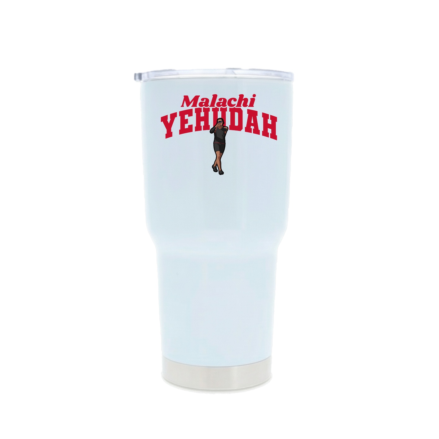 30oz Stainless Steel Tumbler — Signature Arch in White