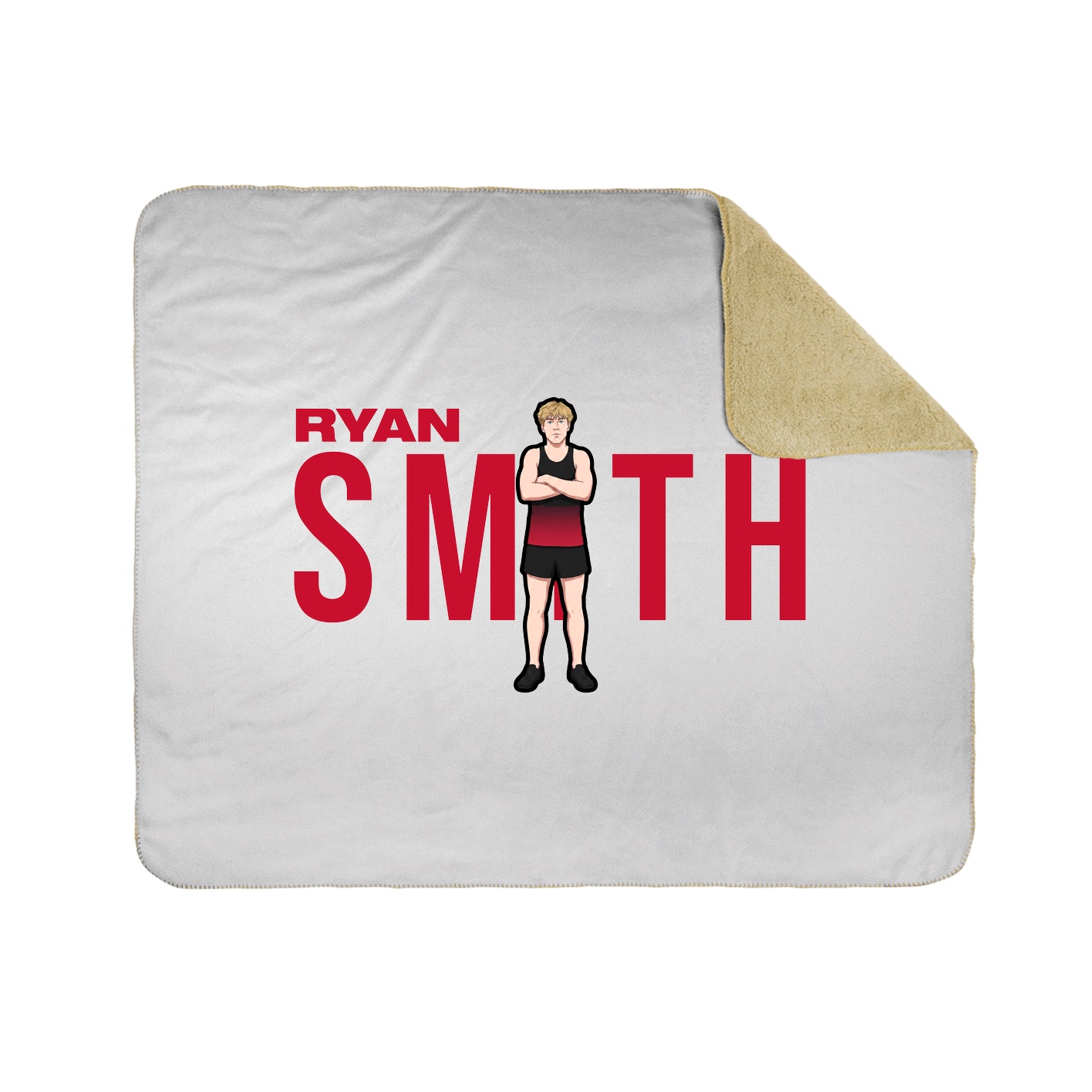 Throw Blanket — Player Name in White