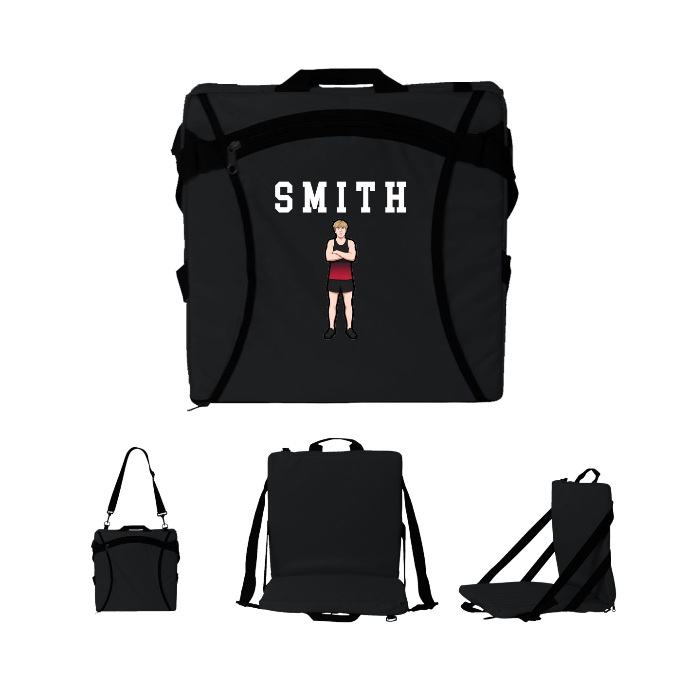 Folding Stadium Seat — Shirsey in Black