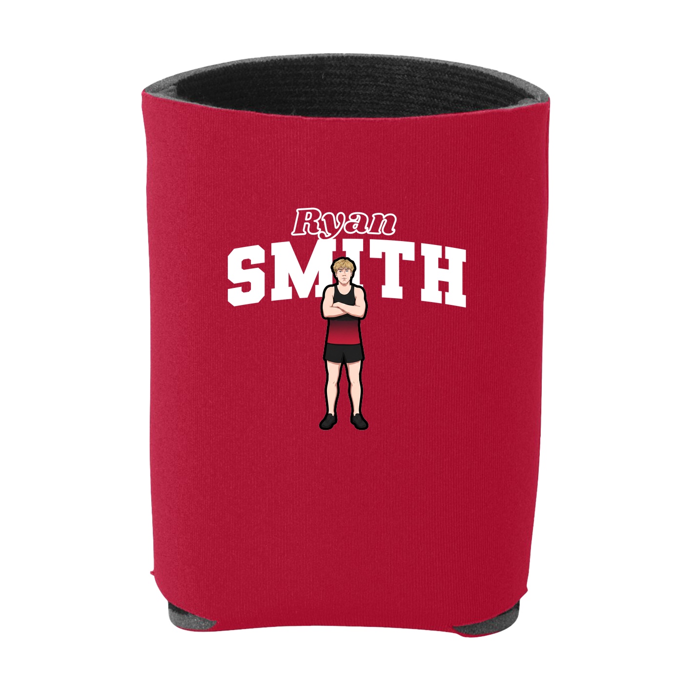 Can Holder — Name Arch in Red