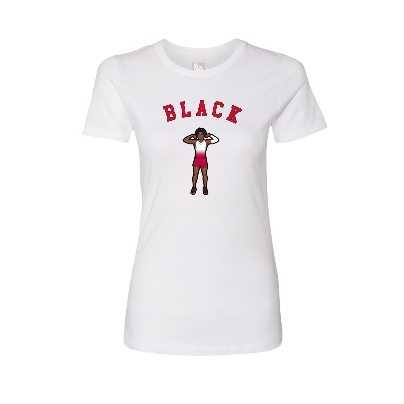 Fitted Women's Tee — Shirsey Arch in White