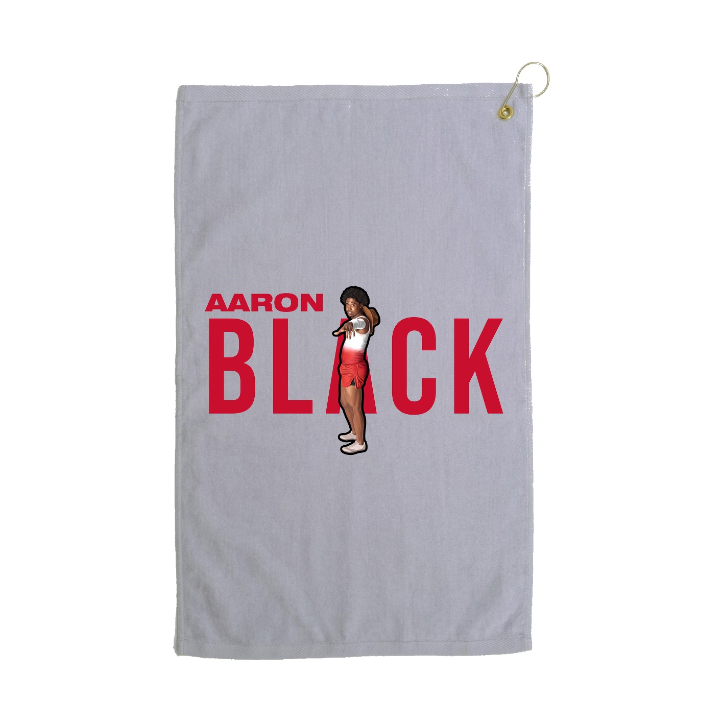 Golf Towel — Player Name in Grey