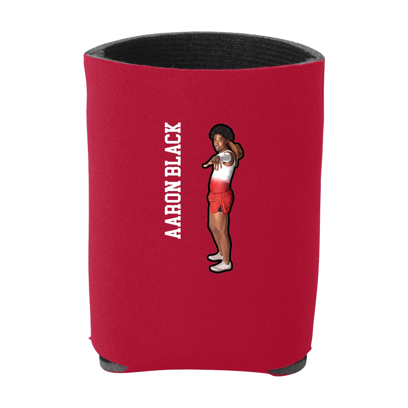 Can Holder — Name Vertical in Red