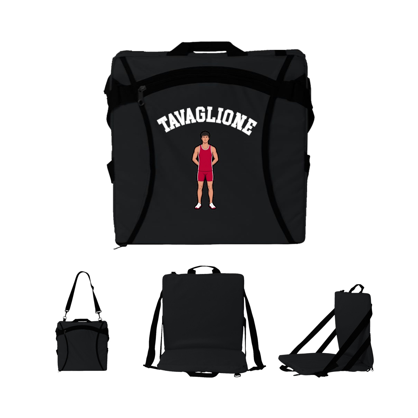 Folding Stadium Seat — Shirsey Arch in Black