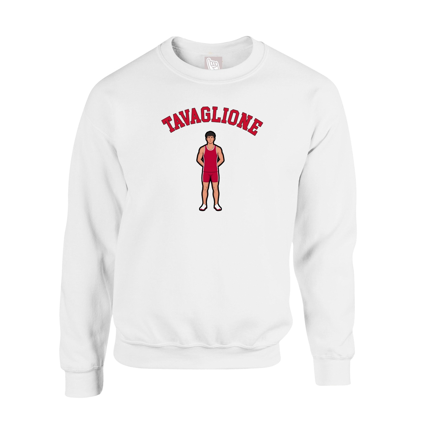 Fleece Crew — Shirsey Arch in White