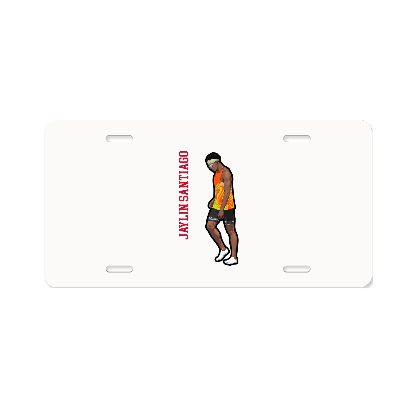 License Plate — Name Vertical in Classic