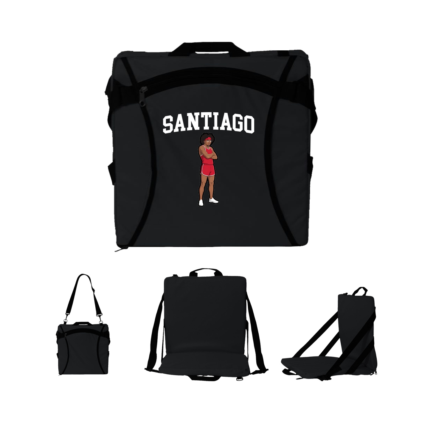 Folding Stadium Seat — Shirsey in Black