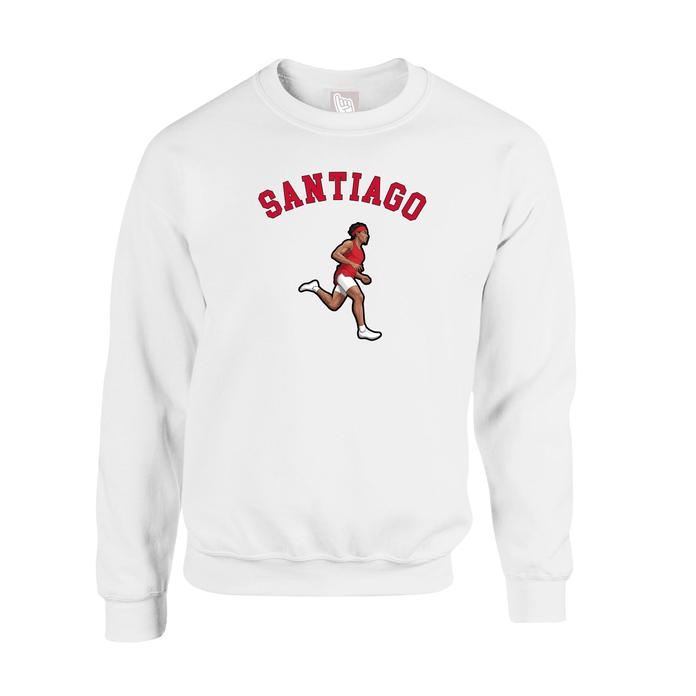 Fleece Crew — Shirsey Arch in White